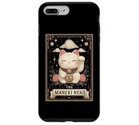The Maneki Neko Gatto Giapponese Tarocchi Lucky Witchy Moon Custodia per iPhone 7 Plus/8 Plus