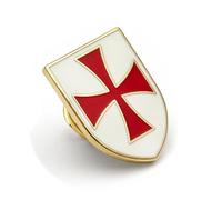 THE MASONIC COLLECTION - Distintivo dei cavalieri templari - placcato oro - Leggero e con chiusura a perno - Regali massoni per gli uomini