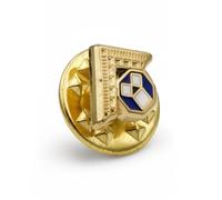 THE MASONIC COLLECTION Distintivo smaltato del Past Master - Contorni dorati - Applicazione spilla di sicurezza - Regali massonici per uomini