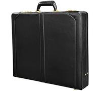 THE MASONIC COLLECTION Freemason's Layflat MM/WM Brief Case - Custodia morbida in similpelle nera con serratura - Regalo da uomo per abbigliamento formale massone