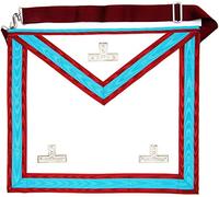 THE MASONIC COLLECTION - Grembiule Maestro Adorabile Mark Degree - Pelle di agnello - Con Cintura Regolabile - Un utile accessorio regalo per uomini massoni, multicolore, Taglia unica