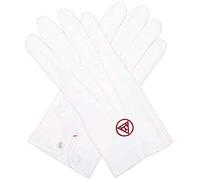 THE MASONIC COLLECTION - Guanti Royal Arch 100% cotone bianco - Extra Large - Un utile accessorio regalo per uomini massoni, bianco, S