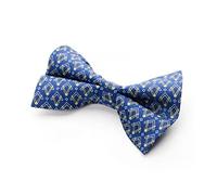 THE MASONIC COLLECTION - Papillon artigianale - Cravatta in tessuto di seta 100% - Design quadrato e bussola in blu - Regali massoni per gli uomini