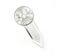 THE MASONIC COLLECTION Segnalibro in argento dettagliato - Simbolo di squadra e compasso - Confezionato in un sacchetto regalo in velluto - Accessorio regalo per uomini massoni