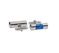 The Masonic Exchange Blue Level Cuff Link Coppia - [Argento] [1 '' Wide], 1" Wide, metallo