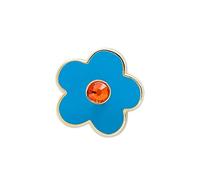 The Masonic Exchange Forget Me Not - Spilla da bavero a forma di fiore blu con strass, diametro 1,5 cm, colore: blu e oro
