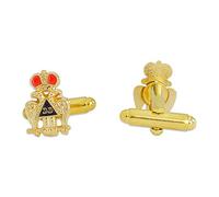 The Masonic Exchange Masonic 33RD Degree incoronato Doppia Aquila Oro Gemelli Set - 1/5,1 cm di Altezza