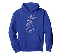 The Matrix 4 Illusion Rabbit Felpa con Cappuccio, Unisex per Adulti, Blu Reale, S