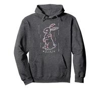 The Matrix 4 Illusion Rabbit Felpa con Cappuccio, Unisex per Adulti, Grigio Scuro, S