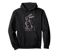 The Matrix 4 Illusion Rabbit Felpa con Cappuccio, Unisex per Adulti, Nero, L