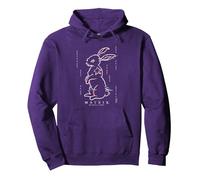 The Matrix 4 Illusion Rabbit Felpa con Cappuccio, Unisex per Adulti, Viola, S