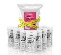 THE MEAT MAKERS 100% Turkey Jerky 7x40g Sostituto del frullato proteico ideale per l'ufficio, vita attiva, post allenamento. Carne Essiccata Snack Proteici, Jerky Chips, Carne Secca