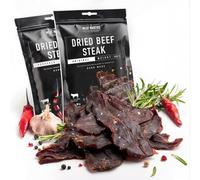 The Meat Makers Dried Beef Jerky Steak Mix (200 g) - Carne Secca di Manzo, Carne Essiccata per Umani. Snack di carne secca ad alto contenuto proteico.