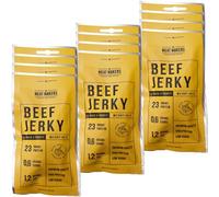 THE MEAT MAKERS High Protein Snack Ginger & Honey Beef Jerky Sport Snack 480g (12x40g) Manzo Jerky Snack ad alto contenuto proteico - Snack di carne secca per umano a basso contenuto calorico