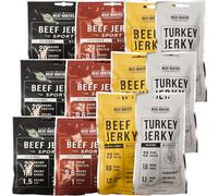 THE MEAT MAKERS High Protein Snack Jerky Sport Mix 480g (12x40g) Manzo Jerky, Tacchino Jerky Snack ad alto contenuto proteico - Snack di carne secca a basso contenuto calorico per umano