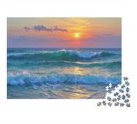 The Mediterranean Sea1000 Piece Jigsaw Puzzle for Adults And Kids Educational Games SunsetChallenging for Home Decoration Great Gift Idea38x26cm/1000pcs