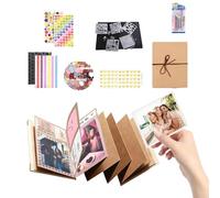 The Memory Keeper - Album per scrapbooking a fisarmonica, 240 cm, pieghevole, con kit di materiali fai da te, set regalo per album dei ricordi, adatto per album di ritagli, diari e