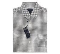 The Men's Store Percalle Slim Camicia Button Down Cotone Grigio Blu Taglia XL