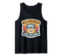 The Meowtains Are Calling Snowboard Sci Sciatore Sci Gioco di Parole Canotta