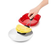 The Microwave Omelette Maker is made of silicone, although the texture is s