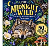 The Midnight Wild Dark Forest Coloring Book: A Beautiful Nocturnal Animal And Dark Botanical Adventure Featuring Owls Wolves Enchanted Gardens And ... Relieve Stress And Enjoy Peaceful Art Therapy