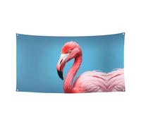 The Mighty Flamingo Bandiera stampata da appendere - 177,8 x 88,9 cm - Festone per feste di Natale - 180 x 90 cm