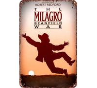 The Milagro Beanfield War Movie Poster retrò divertente metallo latta segno, decorazione da parete per la casa all'aperto 20,3 x 30,5 cm