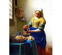 The Milkmaid - Johannes Vermeer - Large Notebook: 120 Lined Pages, College Ruled, 8.5"x 11" Journal Diary Notepad