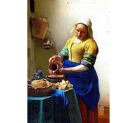 The Milkmaid - Johannes Vermeer - Notebook: 120 Lined Pages 6" x 9" Journal Diary Notepad
