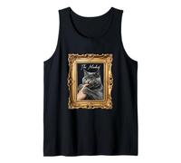 The Mischief Cat Art - Divertente design vintage con mano che morde il gatto Canotta
