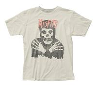 The Misfits - Classic Skull (Distressed) Uomo T-Shirt in Vintage Bianco, Size:.