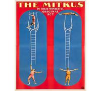 The Mitkus Circus Acrobats Poster Ladder Balancing Act - 12X16/16X20/18X24/24X36