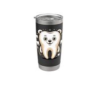 The Molar Bear Dental Assistant Dentist Tooth Pun Bicchiere termico in acciaio inox doppia parete
