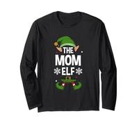 The Mom Elf Partito Famiglia Gruppo Corrispondente Madre X-mas Mamma Maglia a Manica