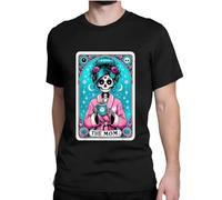 The Mom Tarot Card Skeleton Mothers Day Witch Mom Skull Mama T-Shirt Women's Fashion Mommy Tee Tops Gifts Short Sleeve Blouses