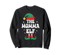 The Momma Elf Divertente Natale Corrispondente Gruppo Familiare Felpa
