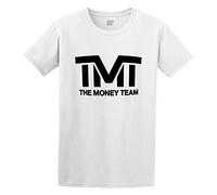 The Money Team Printed Tee Unisex Crew Neck Cotton Tee Men's Short-Sleeve T-Shirts White M