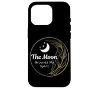 The Moon Grounds My Spirit Citazione Fasi Lunari Luna Celeste Custodia per iPhone 16 Pro