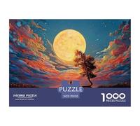 The Moon Is Big And Round 1000 Pezzi Carta Ecologica Resistente Puzzle Premium Colorful Foliage Impossibilmente Difficile Gioco Creativo Puzzle Per Decorazione Domestica 70x50cm/1000pcs