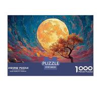 The Moon Is Big And Round 1000 Pezzi Cartoncino Extra-spesso Bundle Di Puzzle Colorful Foliage Impossibilmente Difficile Giocattolo Di Compleanno Puzzle Per Decorazione Domestica 38x26cm/1000pcs