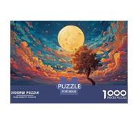 The Moon Is Big And Round 1000 Pezzi Cartoncino Extra-spesso Bundle Di Puzzle Fantasy Cloud Sunset Impossibilmente Difficile Giocattolo Di Compleanno Puzzle Regali Per Famiglia E Amici 38x26cm/1000pcs