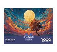 The Moon Is Big And Round 1000 Pezzo Cartoncino Premium Set Di Puzzle Fantasy Cloud Sunset Impossibilmente Difficile Gioco in Famiglia Puzzle Regali Per Famiglia E Amici 52x38cm/1000pcs
