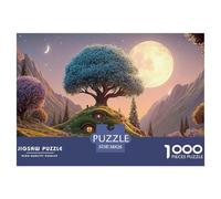 The Moon Is Shining Brightly 1000 Pcs Cartoncino Premium Puzzle Whimsical Alpine Cottage Immagini Vibranti Gioco Creativo Puzzle Per Adulti E Bambini 38x26cm/1000pcs