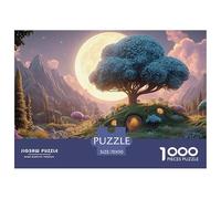 The Moon Is Shining Brightly 1000 Pezzi Cartone Robusto Puzzle Whimsical Alpine Cottage Antistress Gioco Per Famiglie Puzzle Decorazioni Per La Casa 70x50cm/1000pcs