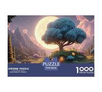 The Moon Is Shining Brightly 1000 Pezzi Cartone Robusto Puzzle Whimsical Alpine Cottage Sfida Unica Gioco Creativo Puzzle Per Bambini 38x26cm/1000pcs