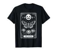 The Moon Jack o Lanterna Luna Mystical Moth Tarocchi Carta Maglietta