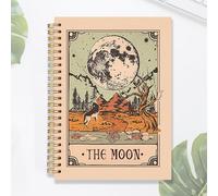 The Moon Tarot Journal Notebook, Witchy Celestial Journal for Women, Gifts for Tarot Lovers, Witchy Office Supplies, Spiral Notebook 5.5x8.3 Inch