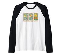 The Moon The Star The Sun Tarocchi Design Maglia con Maniche Raglan