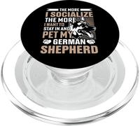 The More I Socialize The More I Want To Stay In And Pet My G PopSockets PopGrip per MagSafe