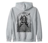 The Morrigan Celtic Raven Dea Mitologia Irlandese Corvo Cool Felpa con Cappuccio